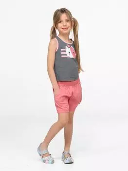 Комплект тканых шорт с изображением кошки