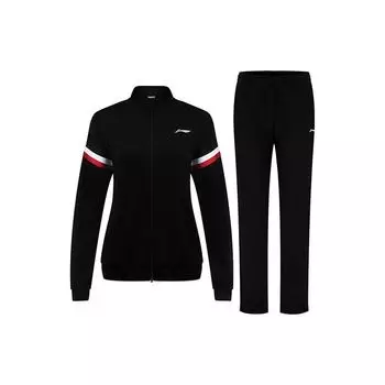 Комплект толстовок для тренировок Li Ning Feather Series Solid Color Striped, женские толстовки с капюшоном, черный цвет AWES006-3 S