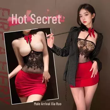 Комплект топов Feimu Fangxin Sheer Arson Tube Top: Выставление сетчатого платья, сексуальное женское белье, прозрачный соблазн One size (suggested for 80-130 jin)