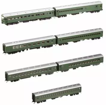 Комплект транспортных средств N-калибра Limited Express Tsubame Blue General (7 машин) #10-428 зелёный