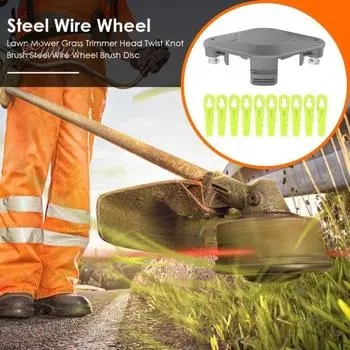 Комплект триммерных головок с лезвием для пожирателя сорняков Легко фиксируется, адаптер не требуется. Сменная головка триммера для травы. зелёный