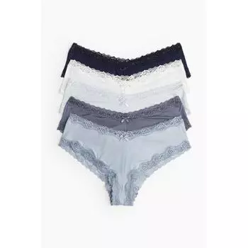 Комплект трусиков HM Hipster из 5 предметов: голубой, белый, темно-синий