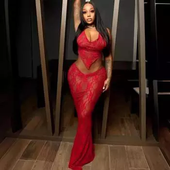 Комплект юбок с открытой спиной и шнуровкой в европейском и американском стиле Medium