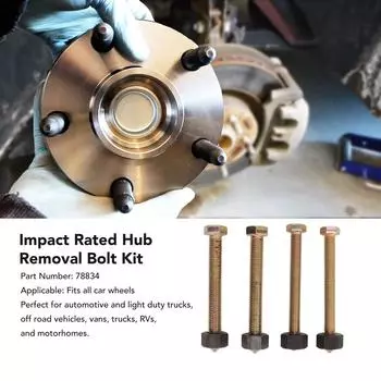 Комплект ударных болтов для снятия ступицы 78834 Инструмент для снятия подшипника ступицы колеса с болтами M14 и гайками M12 для автомобильных грузовиков, фургонов, автофургонов