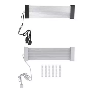 Комплект удлинительного кабеля 24-контактный на 24-контактный блок питания 205 мм силиконовый 5 В ARGB Sync PC Case Decor Motherboard Graph Black Head