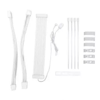 Комплект удлинительного кабеля ARGB DIY 5 В 3-контактный кабель блока питания Синхронный RGB Двойной 8-контактный кабель GPU