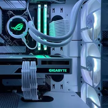 Комплект удлинительных кабелей для блока питания TEUCER TC-35 Series, однотонный цветной кабель, однотонный комбинированный, 350 мм, ATX24Pin, PCI-E8Pin, CPU8Pin, с гребнями