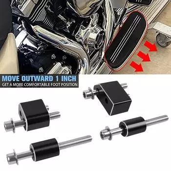 Комплект удлинителей пола Street Glide Driver 1 дюйм для моделей Touring 2009-2025 гг. Road King Electra Glide Road Glide Classic FLHRC чёрный