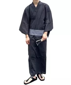 Комплект юката Оби-Гета Веер ML LL XL Комплект японской одежды [BEATJIVE] BRS-YKT-01 Мужской комплект из 4 предметов One-Touch для мужчин (Б-5, Л)