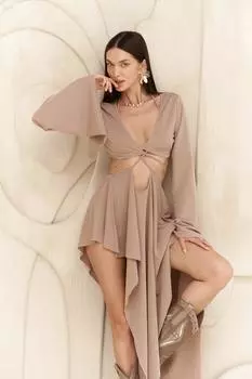 Комплект укороченного платья из норки Coachella