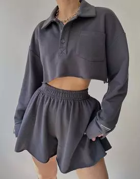 Комплект укороченных шорт MCLLCTN Dublin Anthracite