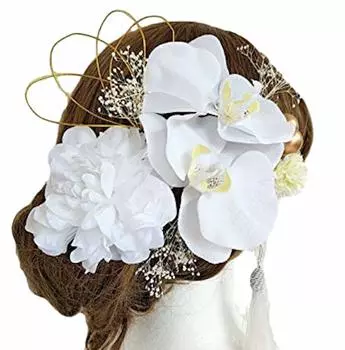 Комплект украшений для волос в виде цветка орхидеи фаленопсис для японского выпускного хакама [J s select] из 10 предметов одежды, свадеб, церемоний совершеннолетия,