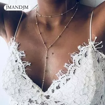 Комплект украшений, индивидуальный дизайн именитого бренда, преувеличенная круглая цепочка из бусин, ожерелье, чокер, женский костюм