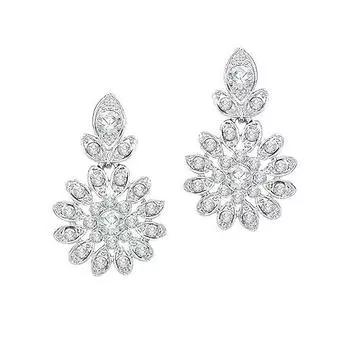 Комплект украшений из колье с бриллиантами и белыми камнями — дизайнерская коллекция для свадеб, вечеринок и фестивалей