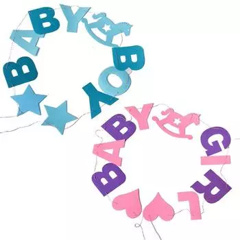 Комплект украшений на день рождения, реквизит для фотосессии на детском празднике, флаги и гирлянды Blue Boy