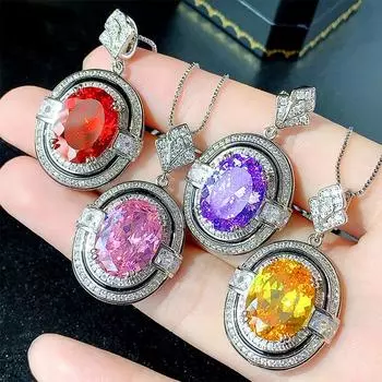 Комплект украшений на осень и зиму, ожерелье с кольцом из циркония, модные женские украшения класса люкс