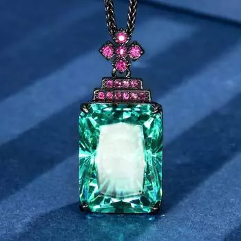 Комплект украшений Raw Птичье гнездо Чепала Зеленый Винтажный Темперамент Подвеска Ожерелье Основной камень 15 * 20