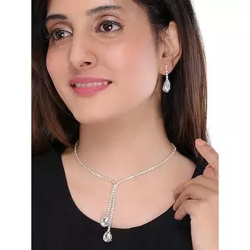 Комплект украшений с желтыми колокольчиками для женщин, модный комплект ожерелья с кристаллами и цирконом