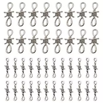 Комплект украшений в европейско-американском стиле, включающий цепочку на талию с шипами, браслет и ожерелье в стиле хип-хоп-панк.. Идеально подходит для любителей создавать украшения своими руками. Small Bramble 9x34mm