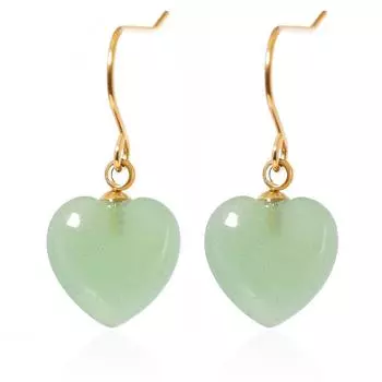 Комплект украшений в форме сердца, ожерелье из натурального камня, серьги Love, женские летние, высококачественные, не выцветающие, титановая сталь