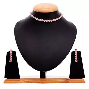 Комплект украшений в классическом стиле AD/американский бриллиант с шипами из розового золота, комплект ожерелья ручной работы в виде круга для женщин и девочек