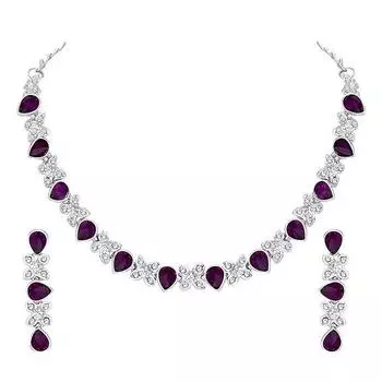 Комплект украшений в стиле принцессы AD с кристаллами/камнями и серьгами для женщин/девушек - свадебные украшения/аксессуары для вечеринок и фестивалей