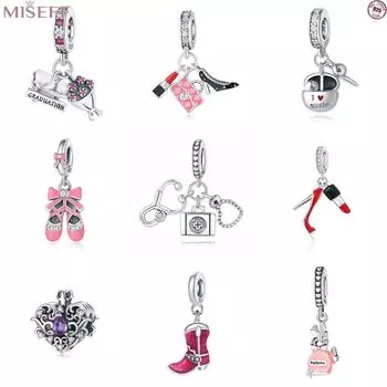 Комплект украшений в виде помады из стерлингового серебра 925 пробы с гарнитурой Bluetooth и подвеской Perfume Butterfly Pendant 0588