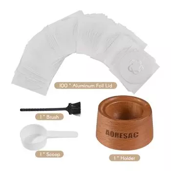 Комплект уплотнений из алюминиевой фольги для кофе, совместимый с капсулами Nespresso Vertuoline с 100 шт. алюминия серебряный