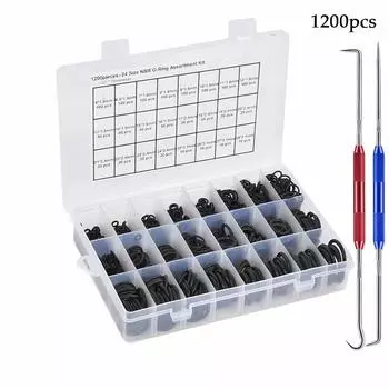 Комплект уплотнительных колец из нитрилового каучука, 250 штук, 10 размеров для ремонта автомобильных механических труб 1200pcs a box (single O-ring) чёрный