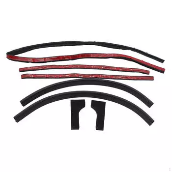 Комплект уплотнителей для задней двери, сменная пылезащитная прочная резиновая полоска для двери автомобиля, задняя часть автомобиля