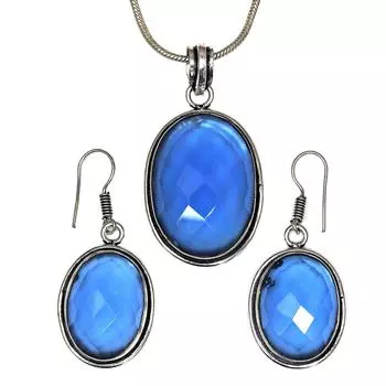 Комплект ювелирных изделий из танзанита, кварцевый драгоценный камень, подвеска, ожерелье 18-20 дюймов
