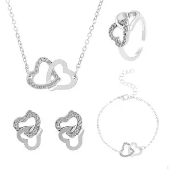 Комплект ювелирных украшений Love, подарок на день матери, элегантный кулон от дочери для женщин и мам