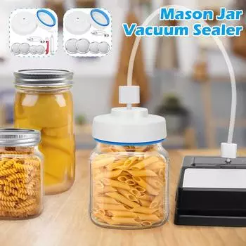 Комплект вакуумного упаковщика Mason Jar, портативная вакуумная упаковщица Mason Jar, упаковщик для консервных банок с ручным воздушным насосом, инструменты