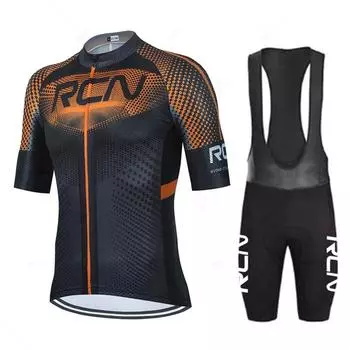 Комплект велосипедного трикотажа RCN Team, одежда для велоспорта, одежда для горного велосипеда, униформа Maillot Ropa Ciclismo, мужской велосипедный костюм 2023 XS
