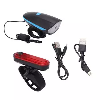 Комплект велосипедных фонарей USB-зарядка IPX4 водонепроницаемый многорежимный алюминиевый сплав велосипедный фонарь задний фонарь для