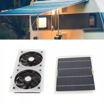 Комплект вентиляторов на солнечных батареях 100 Вт 12 В, водонепроницаемый портативный двойной вытяжной вентилятор, комплект солнечных батарей для дома