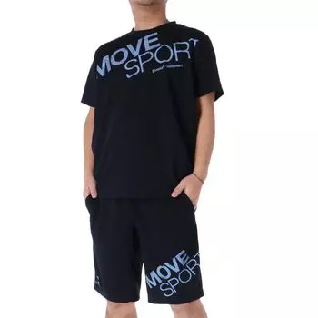 Комплект верха и низа Descente ST5SHT01M O размер [Move Sports] Футболка, шорты, мужские темно-синие, тёмно-синий