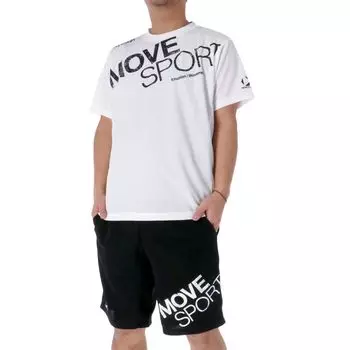 Комплект верха и низа DESCENTE ST5SHT01M XO размер [Move Sports] Футболка, шорты, мужские Белый/Черный