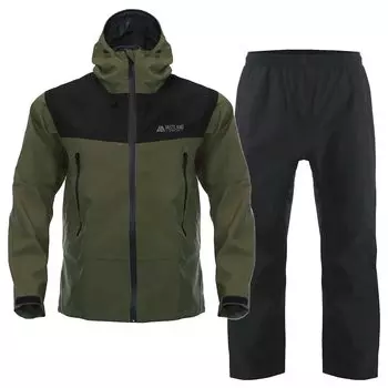 Комплект верхней и нижней части непромокаемой одежды для мужчин, водонепроницаемый, водонепроницаемый, влагопроницаемый, Olive S [Vastrand], 3 слоя, женский, 25 000 мм, 10 000 г, оливковый