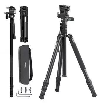 Комплект видеоштатива SmallRig CT195 FreeBlazer 73 дюйма с резьбовым отверстием для вертикально-горизонтальной съемки, конвертер монопода, поворотная QR-пластина для