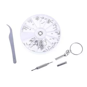 Комплект винтов для ножек зеркала, комплект для ремонта очков, часов, набор для ремонта дома as the picture