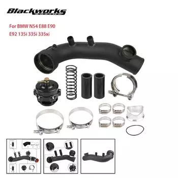 Комплект воздухозаборника, комплект охлаждения турбонаддувной трубы, черный 50-миллиметровый предохранительный клапан для замены деталей двигателя автомобиля BMW N54 E88 E90 E92 чёрный