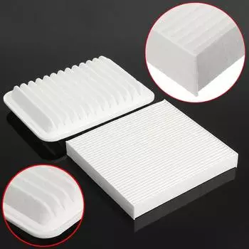 Комплект воздушного фильтра двигателя и салона подходит для Toyota 2009-2018 для Corolla 08-14 Белый