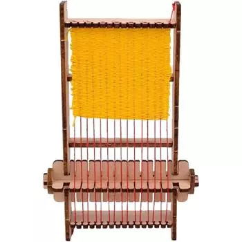 Комплект вязаного стула с ACCS Интеллектуальная игрушка ручной вязки для детей Деревянный ткацкий станок для детей 9.8*14.9cm