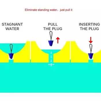 Комплект заглушек для сливных отверстий со сменным шнуром и тросом Комплекты заглушек для шпигатов для каяков, каноэ, морских лодок, шлюпок, заглушки для шпигатов для лодок чёрный