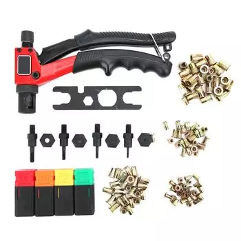 Комплект заклепочного пистолета, ручной заклепочник, ручной установочный инструмент с оправкой, промышленная фурнитура M3?М6