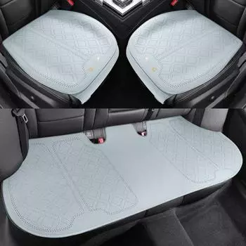 Комплект замшевых подушек на сиденье автомобиля: Дышащий, универсальный, подходит для всех сезонов square mat оранжевый