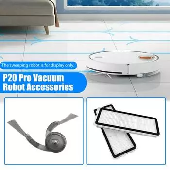 Комплект запасных частей для пылесоса-робота Yousheng, простая установка, боковые щетки, фильтр, комплект основных щеток для Roborock Qrevo Curv/P20 Pro D