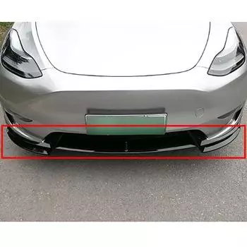 Комплект защитного чехла для переднего бампера, подходящий для модели Tesla Y 2024 2024 2024 Аксессуары для модификации автомобиля Передняя губа Спойлер Отделка Крышка