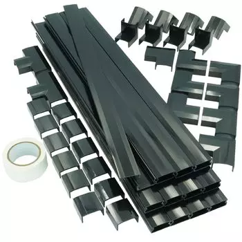 Комплект защитной электропроводки с лентой 12 прямых молдингов 40 см 5 видов соединительных деталей малярная лента для защиты обоев 3 года 1 [Nesect] двусторонняя